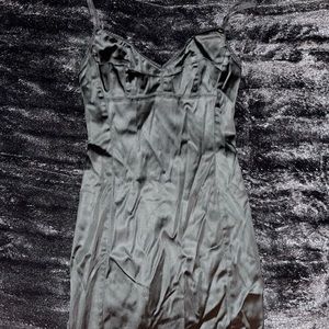 Black silk dress from Urban Outfitters.